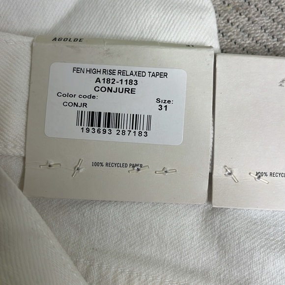 AGOLDE Fen conjure White High Rise Relaxed Taper Jeans - Picture 5 of 17